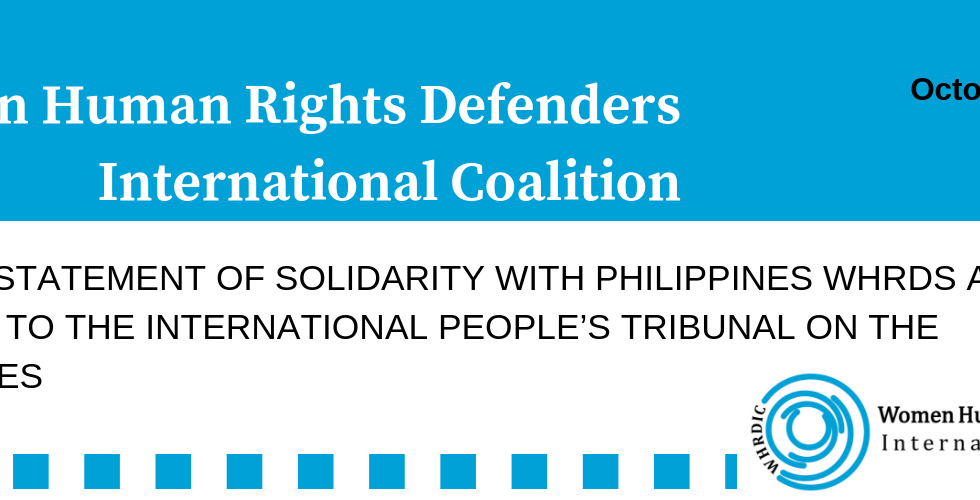 WHRDIC Statement of solidarity